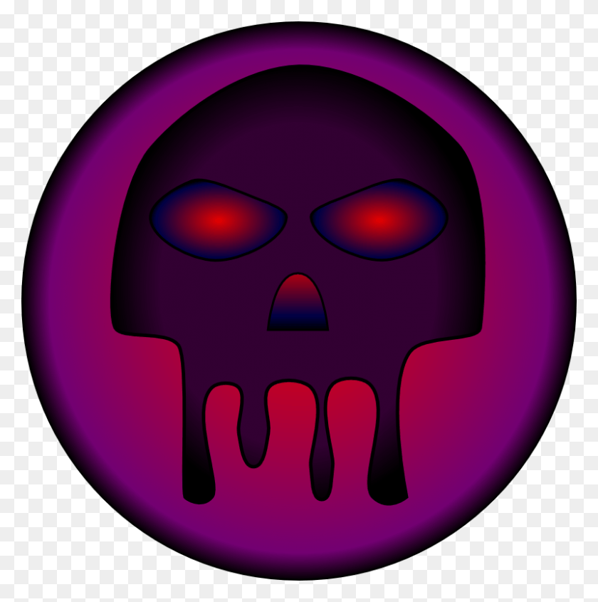 800x806 Evil Skull By Boomershin On Clipart Library Skull, Purple, Ball, Plant HD PNG Download