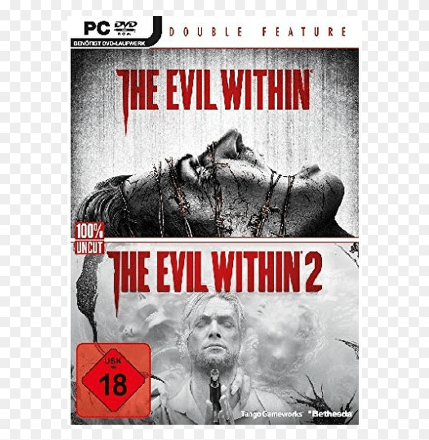 578x801 Descargar Png Evil Within Doublepack Pc Evil Within 2 Cubierta De Xbox One, Cartel, Anuncio, Folleto Hd Png