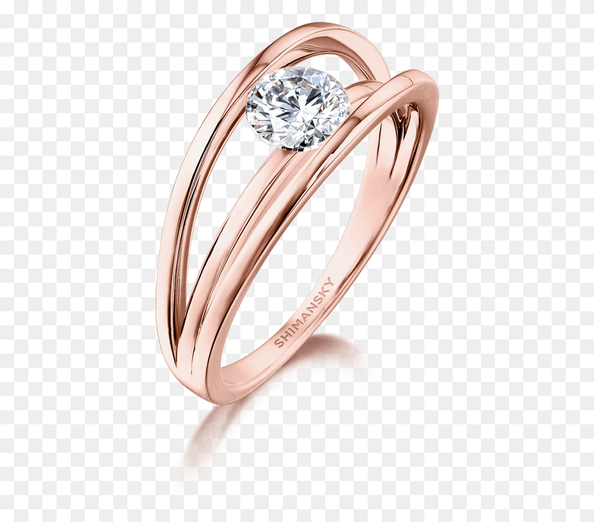 402x678 Evolym Classic Diamond Engagement Ring Rose Gold Shimansky Shimansky Ring, Accessories, Accessory, Jewelry HD PNG Download