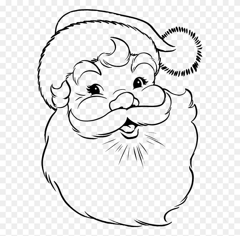 581x764 Ewok Santa Claus Line Drawing, Stencil, Face HD PNG Download