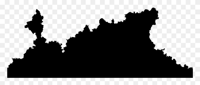 2697x1024 Example Of A Random Fractal Curve Resembling A Coastline Silhouette, Gray, World Of Warcraft HD PNG Download