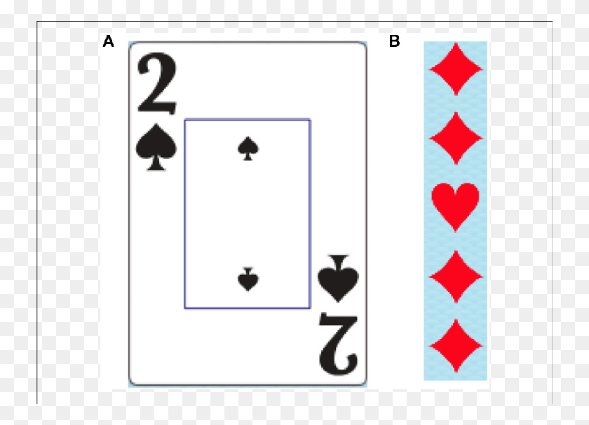 736x547 Example Of Card Suit Stimuli Used In The Dalcab Tasks 2 Of Spades Playing Card, Number, Symbol, Text HD PNG Download