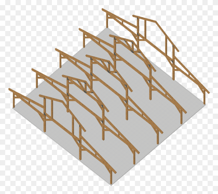 864x766 Example Of Great Plains Western Horse Barn Timber Frame Pole Barn Framing, Wood, Plywood, Staircase HD PNG Download