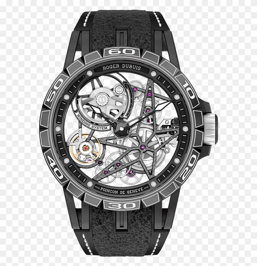 586x810 Excalibur Spider Pirelli Automatic Skeleton Roger Dubuis Excalibur Spider Pirelli, Wristwatch, Clock Tower, Tower HD PNG Download