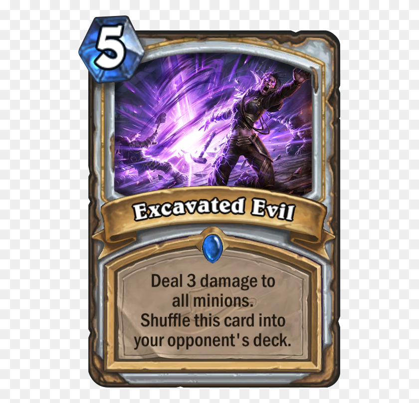 527x748 Excavated Evil Card Hearthstone Spell Cards, Person, Human, Plaque HD PNG Download