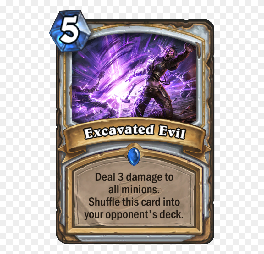 527x748 Excavated Evil Card Hearthstone Spell Cards, Person, Human, Plaque Descargar Hd Png