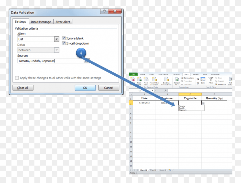 1063x793 Excel Dropdown Names In The Source Field Drop Down Menu, Text, Word HD PNG Download