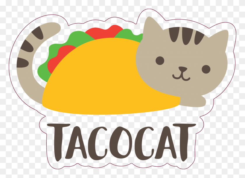 1200x850 Excelent Cute Taco Cat Sticker This Month Taco Cat Cartoon, Lunch, Meal, Food HD PNG Download
