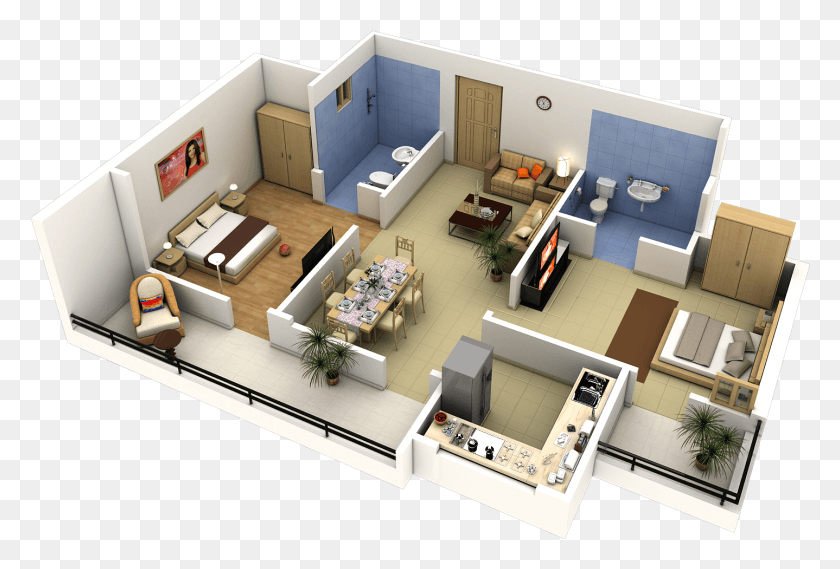 1438x940 Excellent Floor Plans In 3d On Floor With 3d Floor Plan, Floor Plan, Diagram, Indoors HD PNG Download