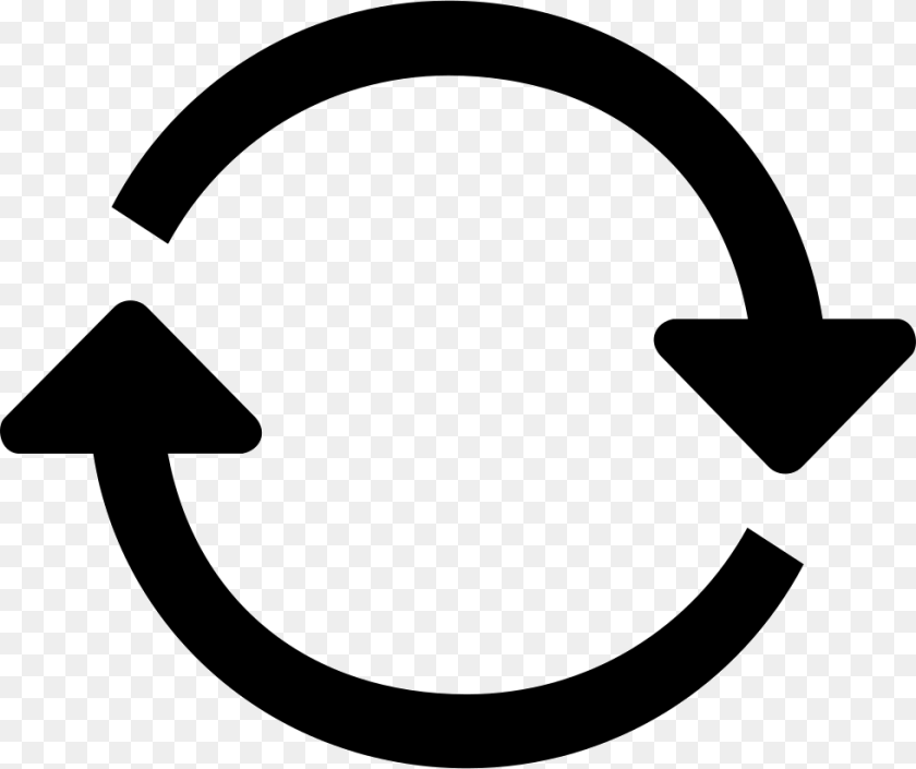 Exchange Circle Of Arrows, Symbol, Recycling Symbol, Stencil, Sign PNG