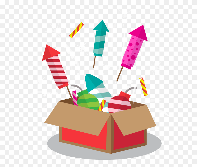 623x653 Exciting Gift Boxes Box Of Fireworks Clip Art, Symbol, Graphics HD PNG Download