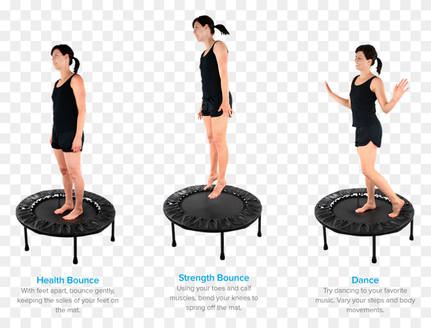 989x736 Exercises On Mini Trampoline, Clothing, Apparel, Person HD PNG Download