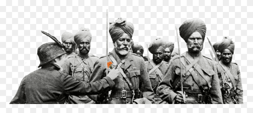 970x395 Exhibition About Sikhs In Ww1 Tours To The Asian Centre Sikh Regiment World War, Person, Human, Military HD PNG Download