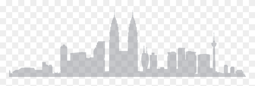 1100x316 Аренда Выставочного Стенда Куала-Лумпур Skyline Силуэт, Участок, Диаграмма, Архитектура Hd Png Скачать