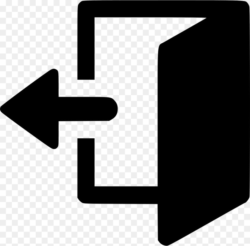 980x966 Exit Logout Icon Download, Sign, Symbol Sticker PNG