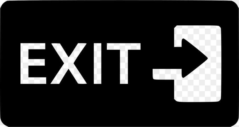 Exit Sign Wayfinding Fire Door Emergency Comments Exit 35 287 Nj, Symbol, Logo, Text Sticker PNG