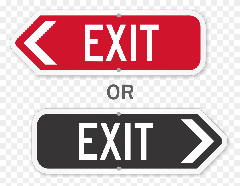 779x589 Exit Sign With Arrow Taxation Without Representation Sign, Symbol, Road Sign, Transportation HD PNG Download