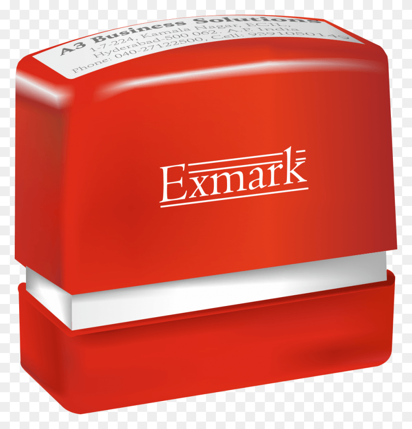 953x996 Exmark Stamp Self Ink Stamp Exmark, First Aid, Appliance, Box HD PNG Download