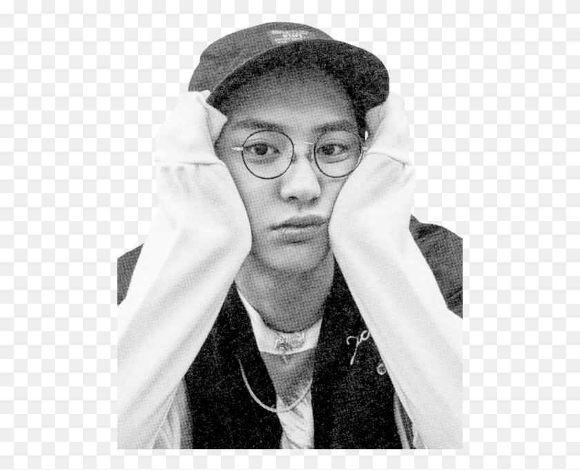 501x621 Exo Chanyeol And Kpop Image Exo Chanyeol Black And White, Face, Person, Clothing HD PNG Download