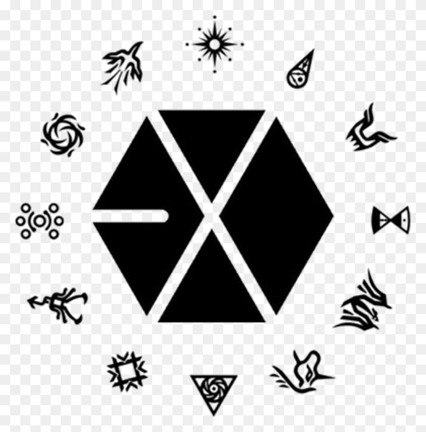 1024x1042 Exo Logo Exo K Exo M Exopowers Exologo Exo T Shirt, Snowflake, Symbol, Star Symbol HD PNG Download