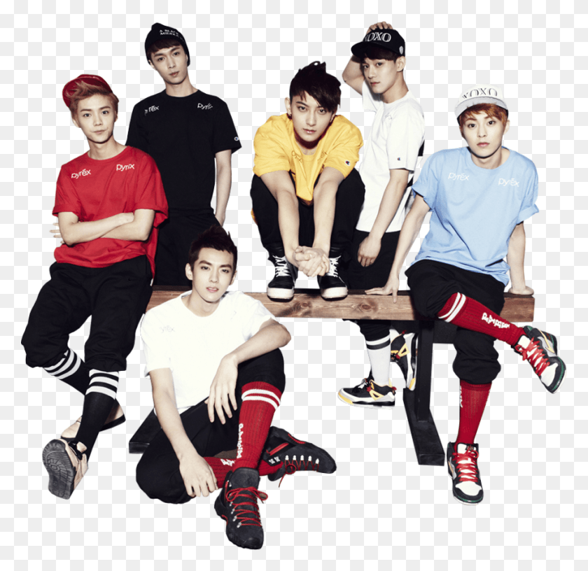 907x880 Exo Members Exo Heart Attack Album, Shoe, Footwear, Clothing HD PNG Download