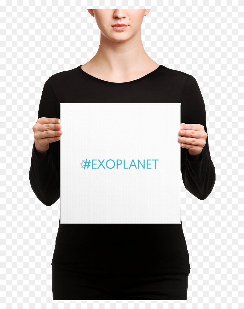 644x1001 Exoplanet Word Art Canvas Print, Clothing, Sleeve, Long Sleeve HD PNG Download