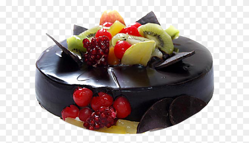 606x425 Exotic Chocolate Fruit Cake Black Forest Fruit Cake, Plant, Dessert, Food HD PNG Download