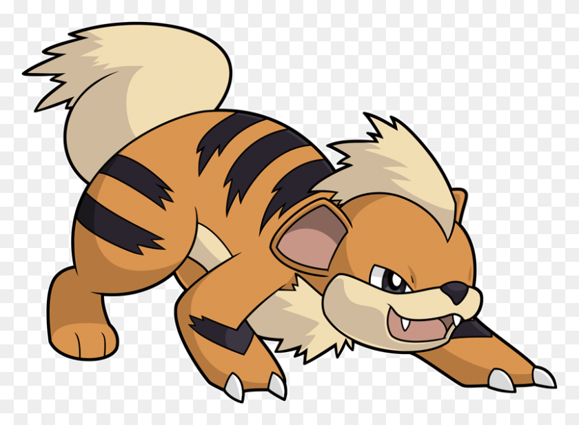800x572 Exp Pokemon Growlithe, Animal, Food, Croissant HD PNG Download