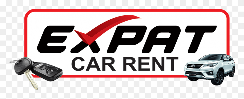 993x360 Expat Car Rent Expat Car Rental Pattaya, Label, Text, Vehicle HD PNG Download