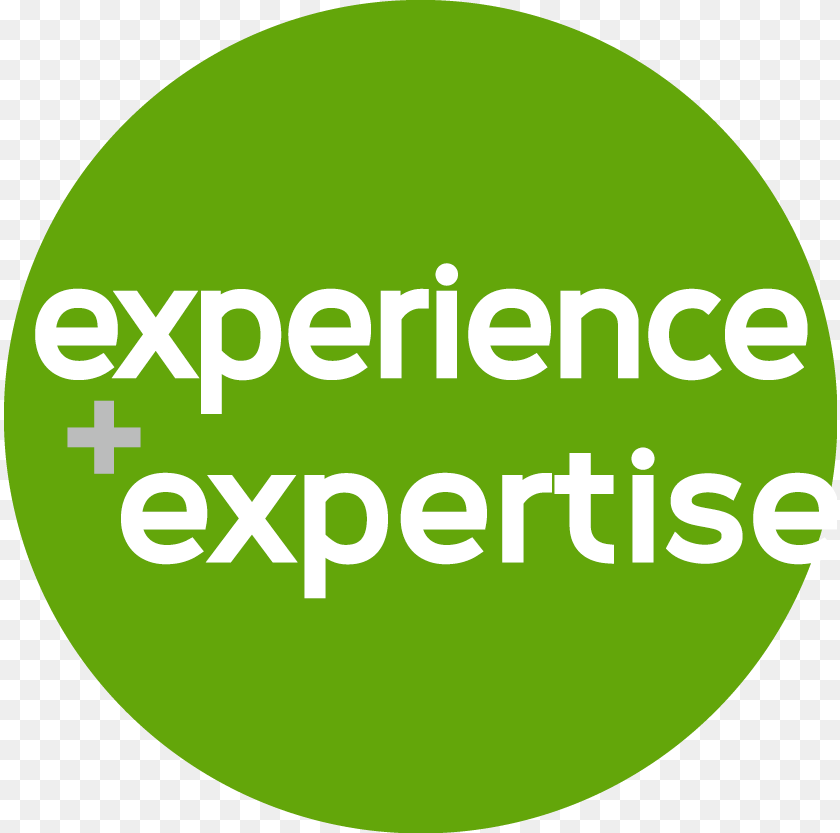 833x833 Experience Expertise Experience With Expertise, Logo, Green, Disk Transparent PNG