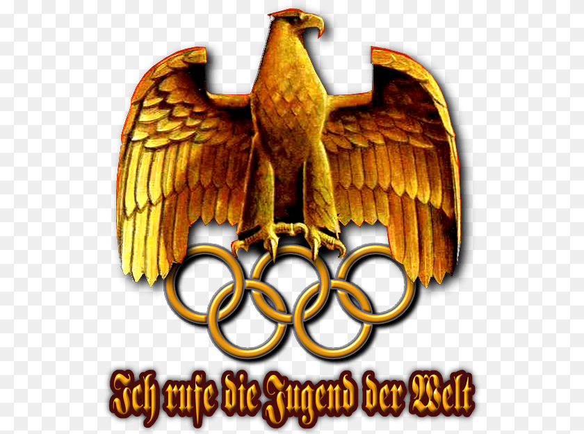 550x625 Explore Berlin Olympics Olympic Logo And More Nazi Eagle Gold, Animal, Bird, Accessories, Bronze Sticker PNG