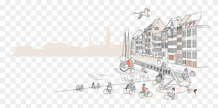 1516x691 Explore Copenhagen Illustration, Building, Urban, Landscape HD PNG Download