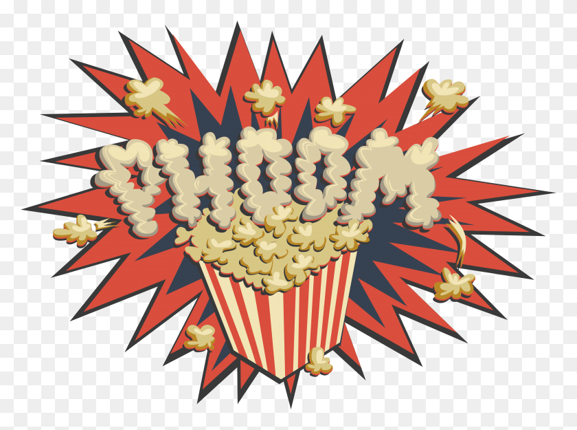 4350x3154 Explosion Clipart Popcorn Illustration, Food, Leisure Activities, Text HD PNG Download