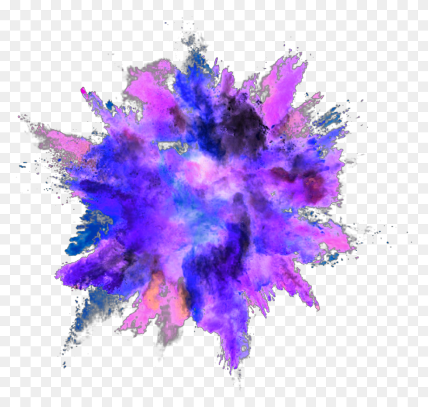 895x848 Explosion Color Powder Dust Color Powder Explosion, Ornament, Pattern, Purple HD PNG Download