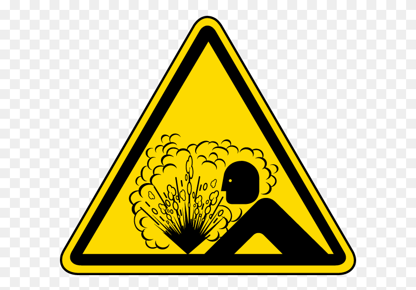 600x526 Explosion Release Of Pressure Label Laser Beam Hazard Symbol, Triangle, Road Sign, Sign HD PNG Download