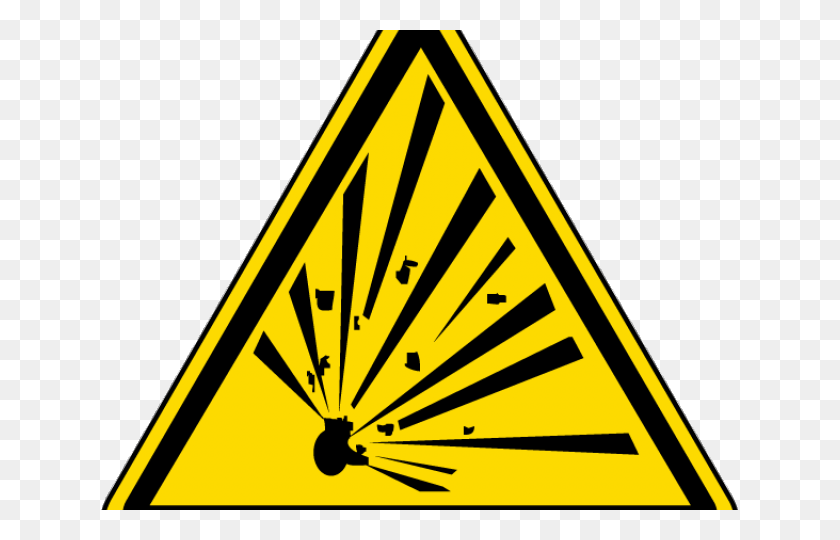 640x480 Explosions Clipart Chemical Explosion Safety Signs And Symbols, Symbol, Triangle, Road Sign HD PNG Download