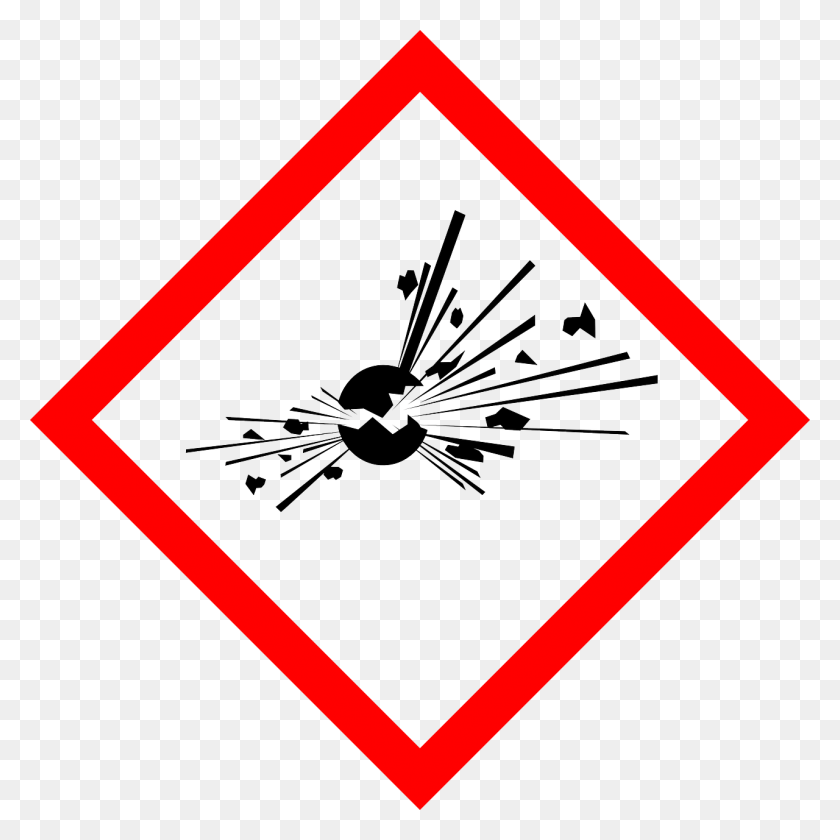 1280x1280 Explosive Explosion Warning Image Ghs Pictograms Explosive, Symbol, Road Sign, Sign HD PNG Download