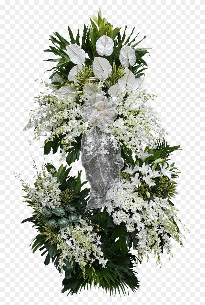 736x1193 Exprese Su Condolencia Y Condolencia Con Ramo De Flores Funerario, Planta, Flor, Flor Hd Png
