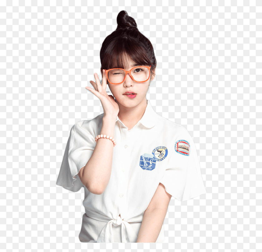 488x749 External Link Lee Ji Eun Glasses, Person, Human, Female HD PNG Download