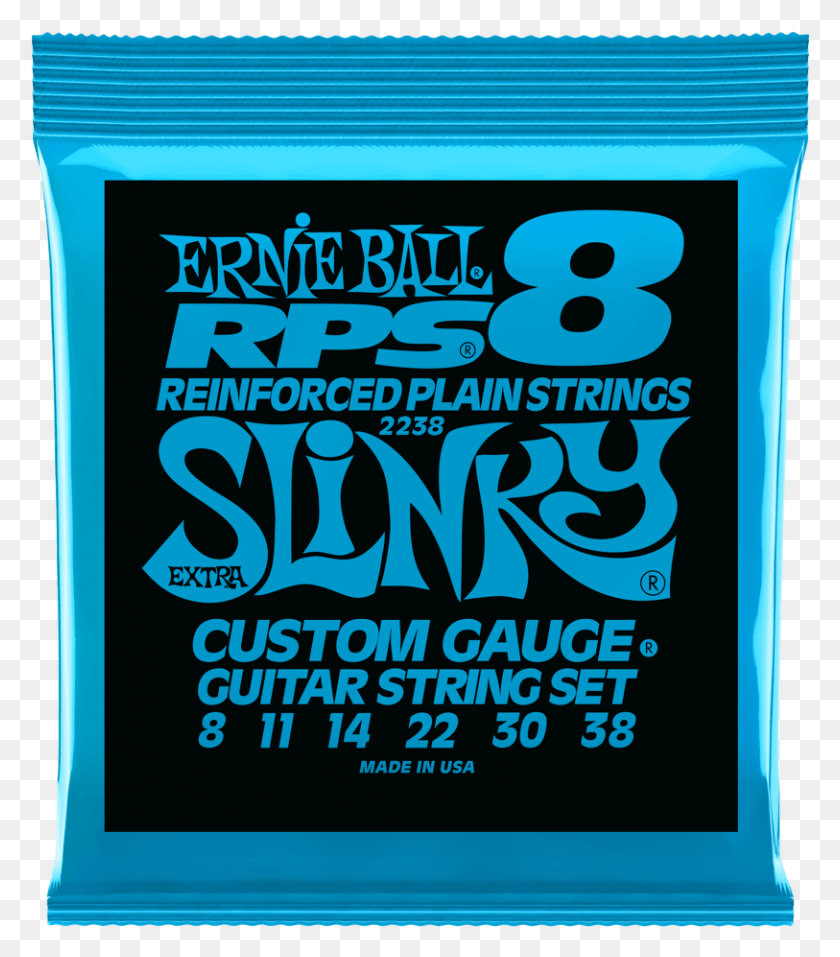 813x935 Extra Slinky Rps Nickel Wound Electric Guitar Strings Ernie Ball, Poster, Advertisement, Text HD PNG Download
