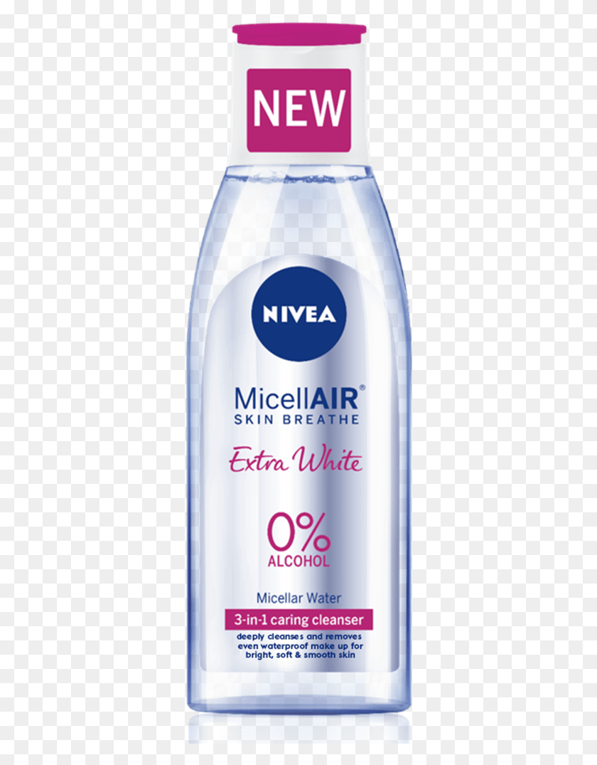 320x1015 Extra White Micellair Cleanser 0 Alcohol Nivea Micellar Water Acne Clear, Bottle, Aluminium, Tin HD PNG Download