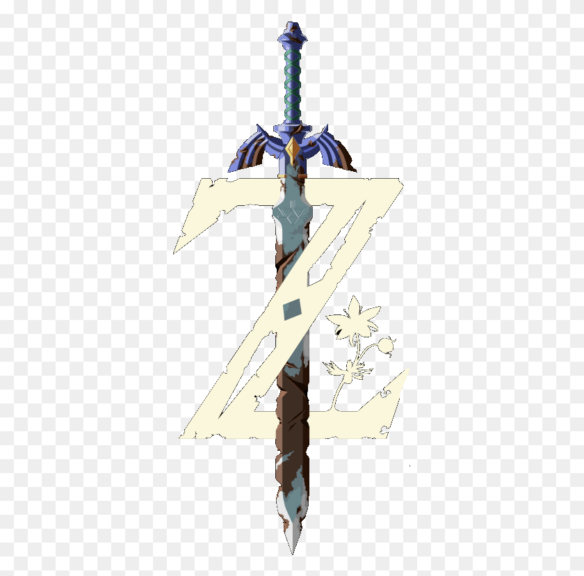 343x768 Extract The Sword From The Logo Breath Of The Wild Rusted Master Sword, Outdoors, Nature, Person HD PNG Download