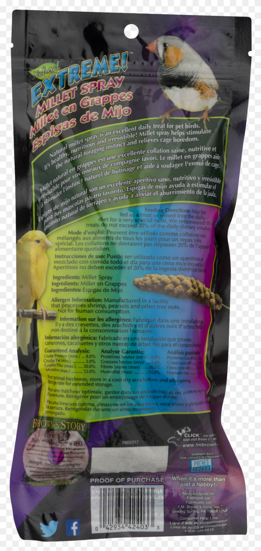 820x1801 Extreme Millet Spray Bird Treat 1 Count Морской Конек, Животное, Плакат, Реклама Hd Png Скачать