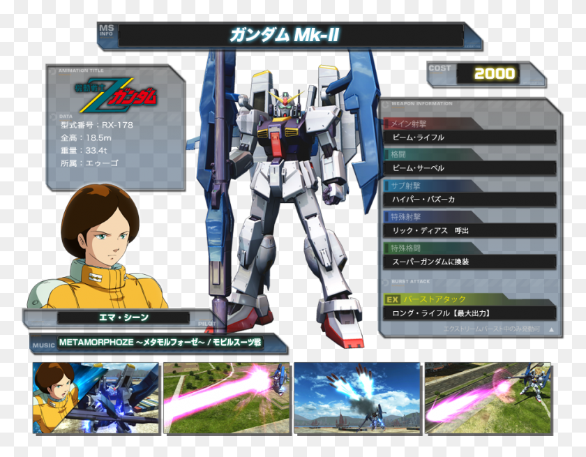 941x718 Descargar Png Exvsfb Gundam Mkii Gundam Mk Ii Pilot, Toy, Monitor, Pantalla Hd Png