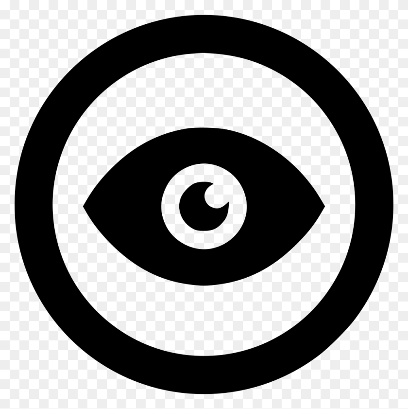 980x982 Eye Circle Outline Comments E Mail, Symbol, Logo, Trademark HD PNG Download