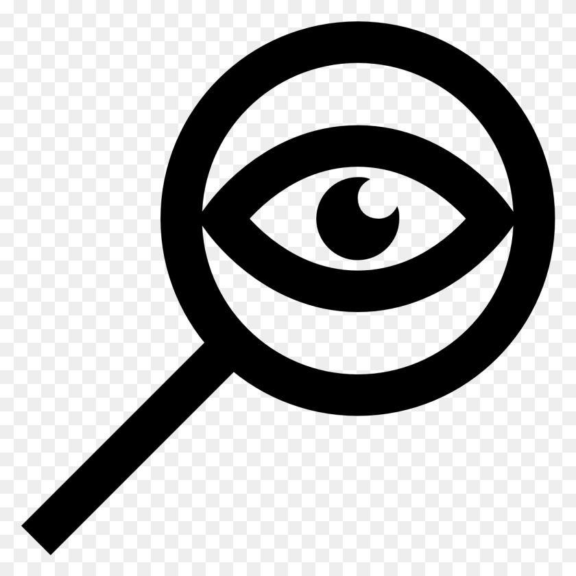 1288x1288 Eye Clipart Magnifying Glass Detective Eye Icon, Gray, World Of Warcraft HD PNG Download