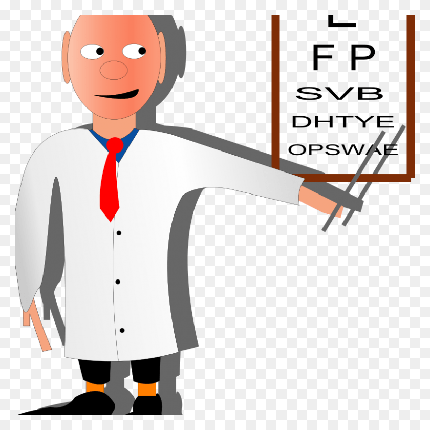 800x800 Eye Doctor Clipart Free Images Of Cartoon Eye Doctors, Person, Human, Shirt HD PNG Download