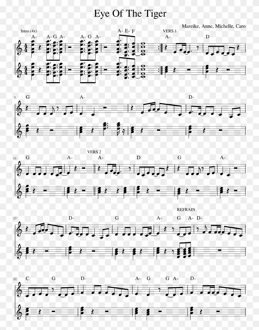755x1010 Eye Of The Tiger Violin Notes, Outdoors, Nature, Astronomy HD PNG Download