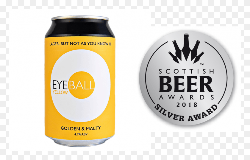 1269x777 Eyeball Brewing Yellow And Blackball Lager Bottles Guinness, Tin, Can, Beverage HD PNG Download