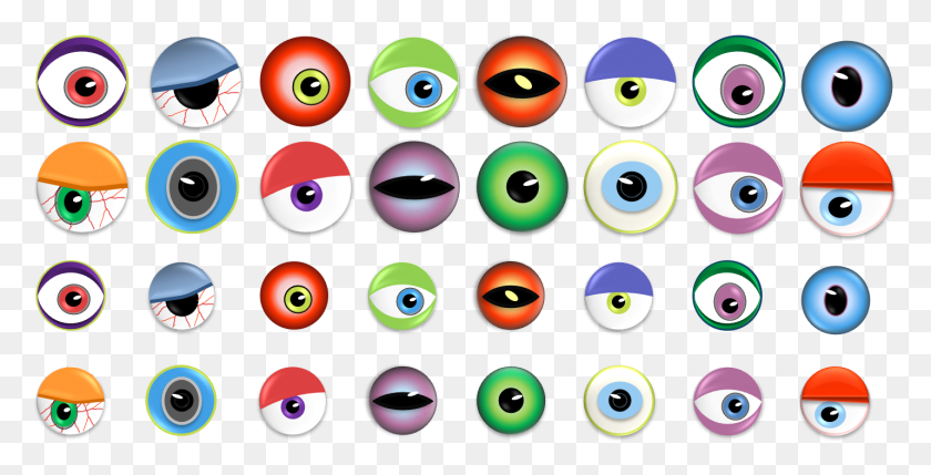 1430x677 Eyeball Monster Eyes Clipart, Candle, Graphics HD PNG Download